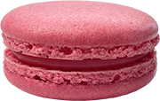 Macaron de rosa delicado con aroma floral delicado y tradicional.