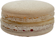 Macaron de vainilla Bourbon de Madagascar con ganache cremosa y natural.