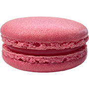 Macaron de rosa delicado con aroma floral delicado y tradicional.