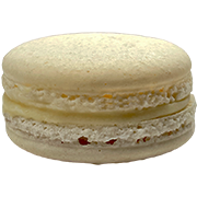 Macaron de vainilla Bourbon de Madagascar con ganache cremosa y natural.